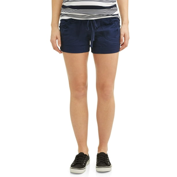 Sweatwater Womens Elastic Waist Yoga Pocket Cotton Linen Drawstring Short Pants Sweatwater Womens Elastic Waist Yoga Pocket Cotton Linen Drawstring Short Pants